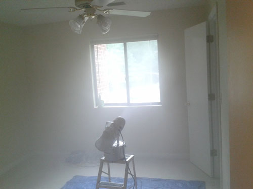mold fogger being used in a room