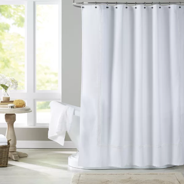 Sliver Grey Non-Toxic PEVA Bathroom Curtain Anti-Mildew and Waterproof with Rings Ufelicity 48 Inch By 72 Inch Shower Curtain Environmental for Bath 