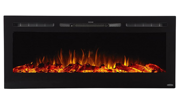 Touchstone Sideline Recessed Mounted Electric Fireplace
