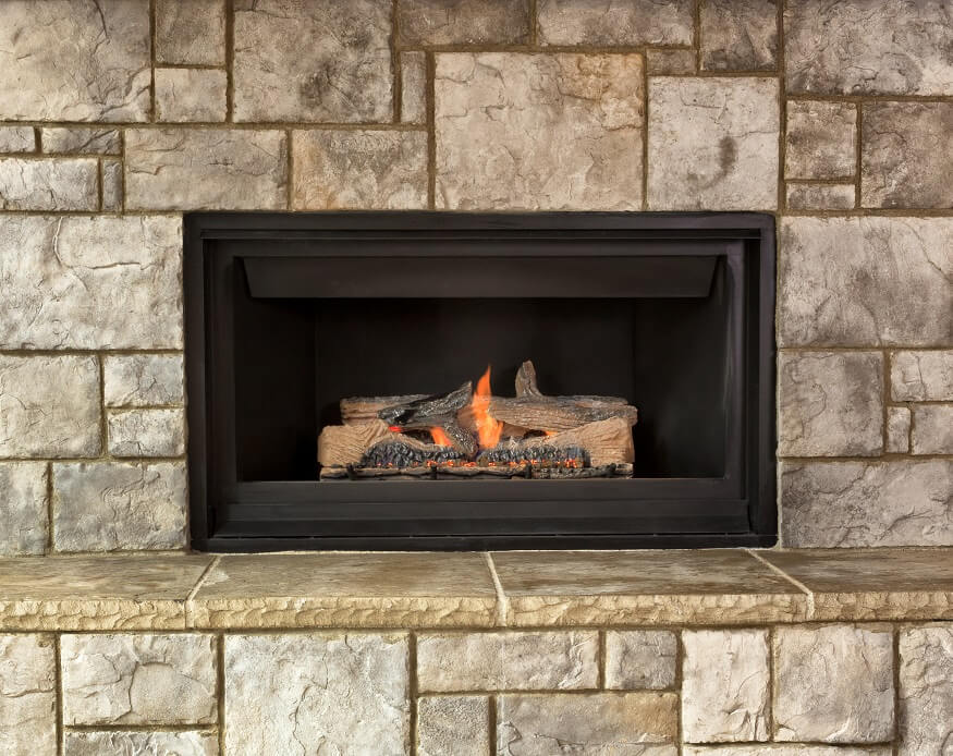 natural gas fireplace