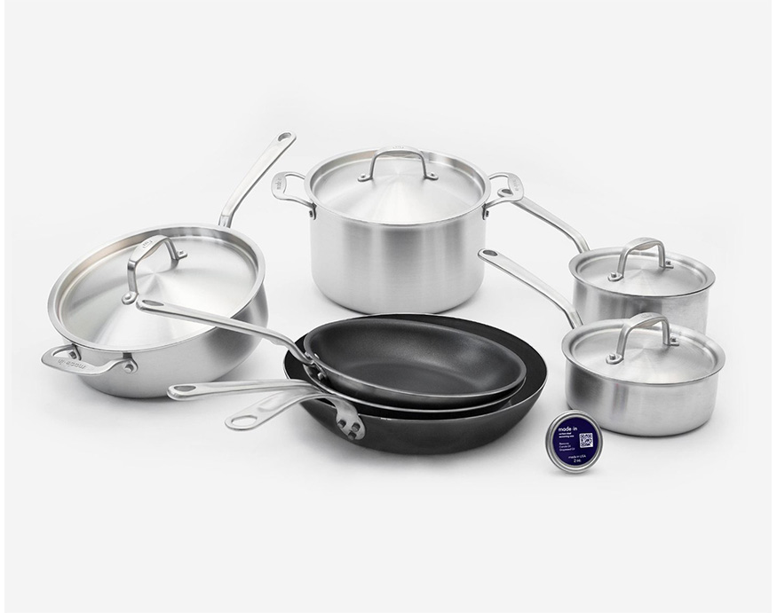 11 piece stainless steel Made In Cookware
