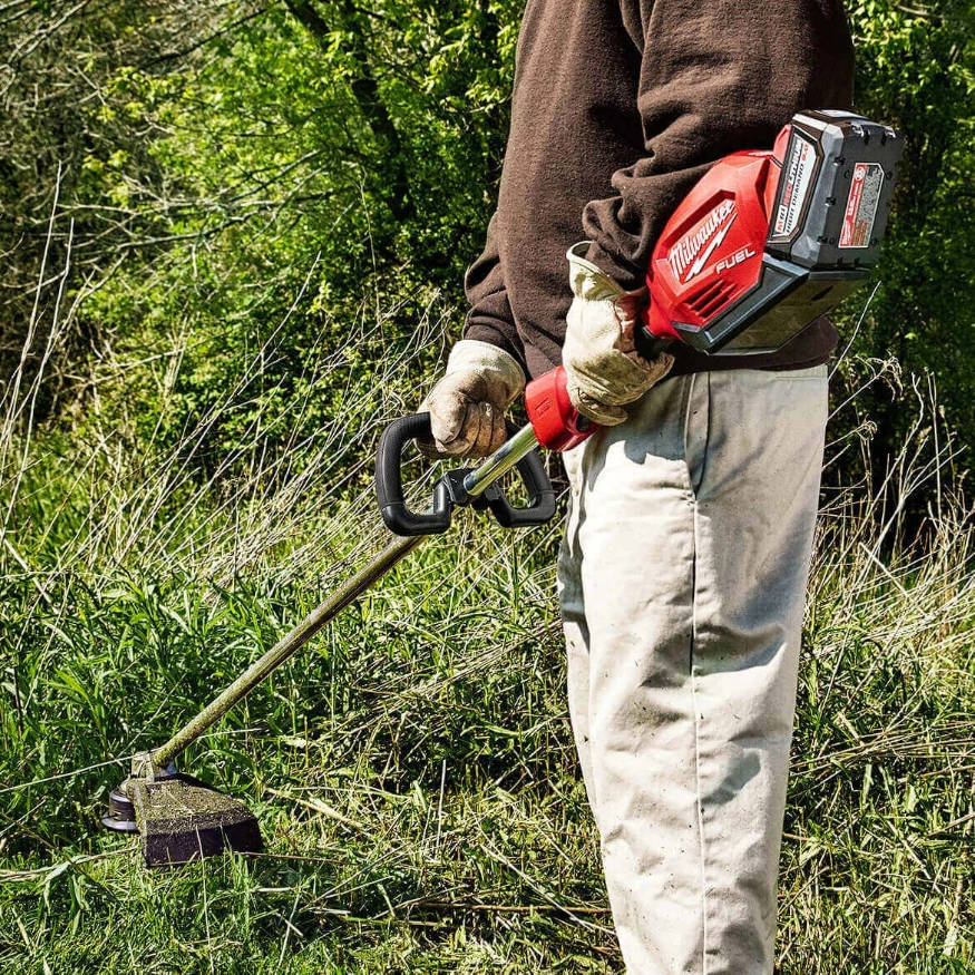 milwaukee 2725-20 weed eater in use