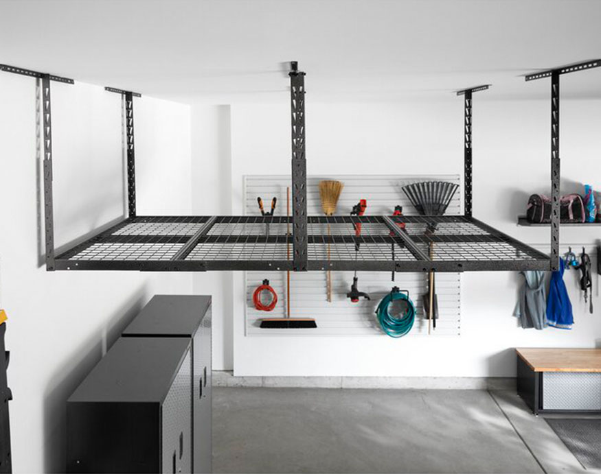 overhead garage ceiling-mounted rack from Gladiator