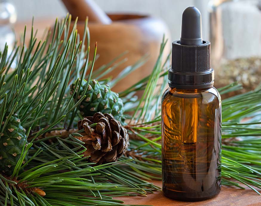 a bottle of fresh pine oil