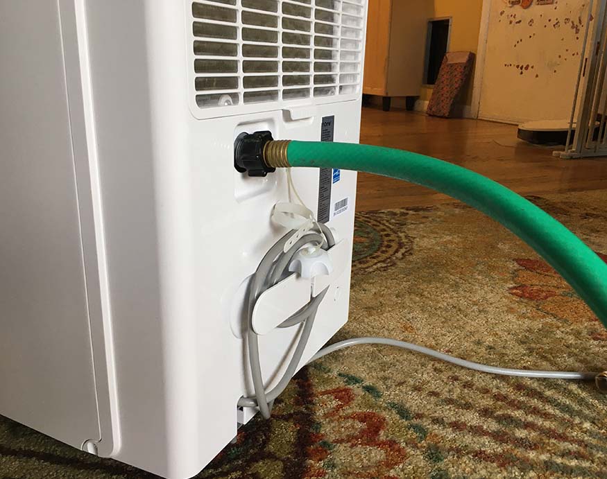 proper way of connecting hose to a dehumidifier