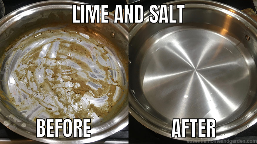 using salt and lime to clean cookware