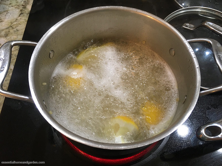 using lemon to clean stainless steel pot