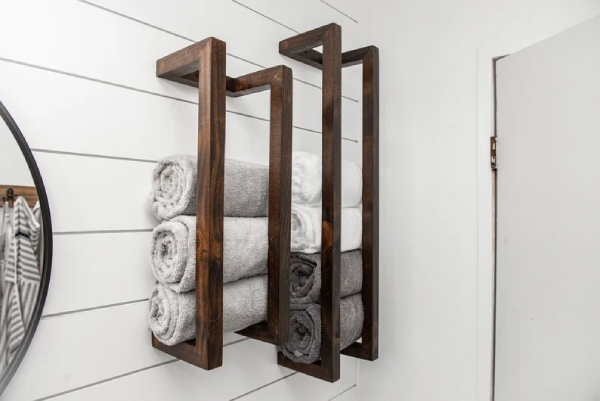 Wood Rolled Towel Racks