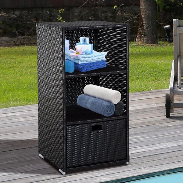 Outsunny Rattan Wicker Towel Valet 