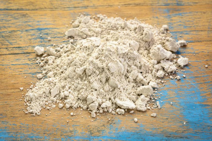 diatomaceous earth powder on the table