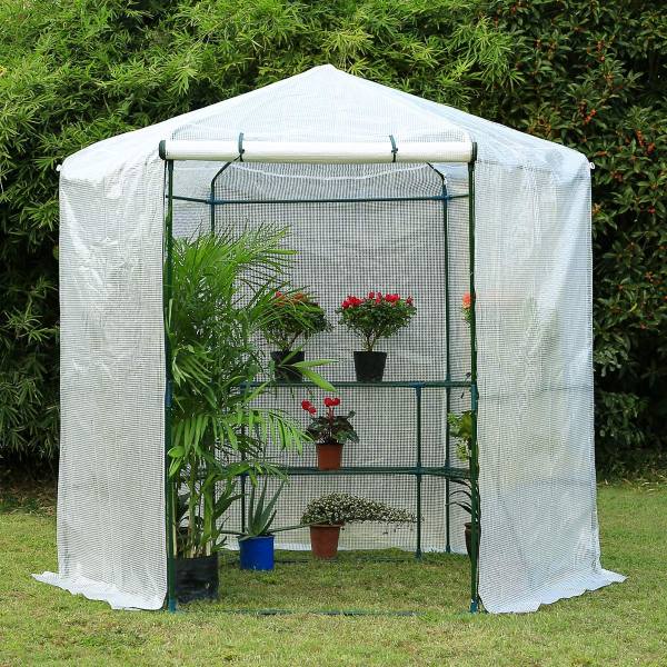 Portable Hexagonal Fully Enclosed Greenhouse