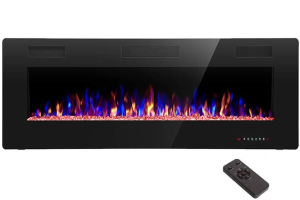R.W.FLAME 36-inch Recessed and Wall Mounted Electric Fireplace