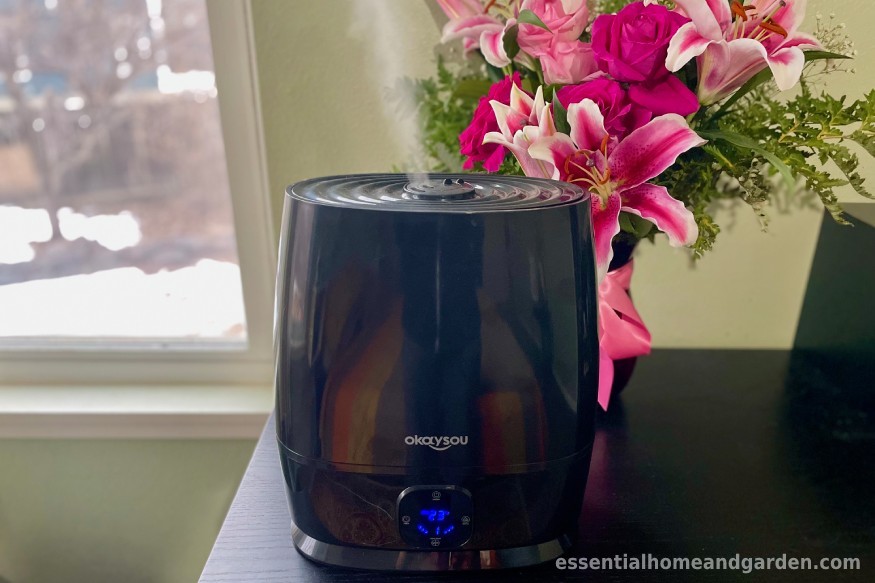 a humidifier in the bedroom