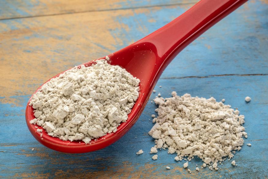 a spoonful diatomaceous earth powder