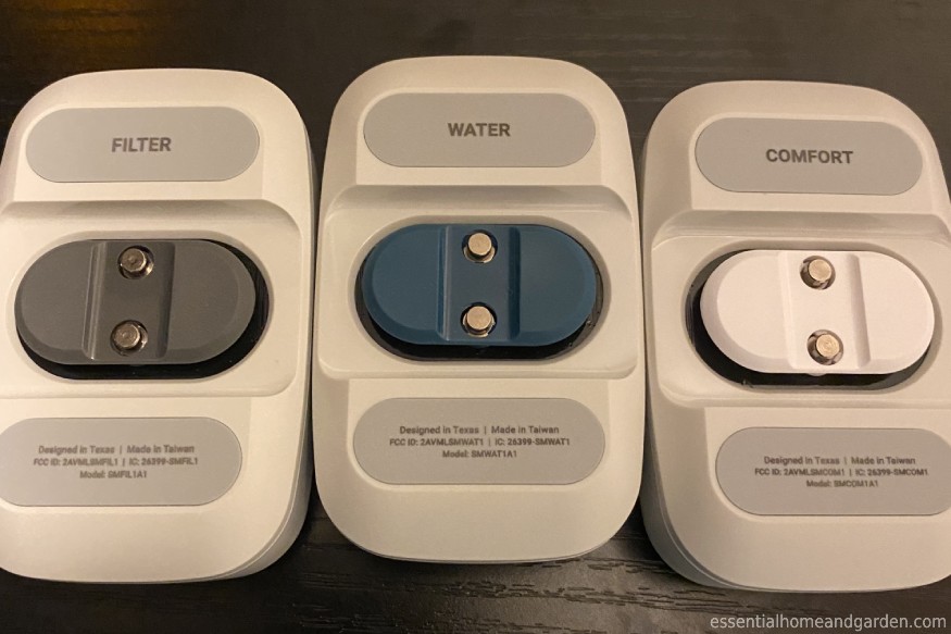 SmartAC's three sensors for filter, water, and comfort