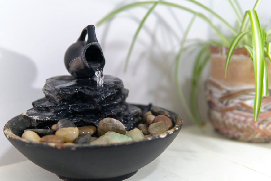 small water fountain on a table