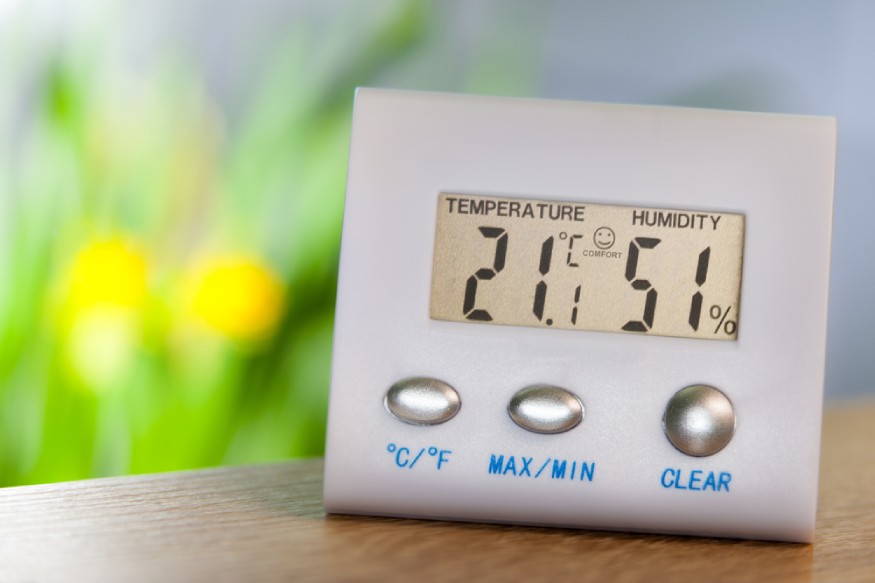 hygrometer on a table