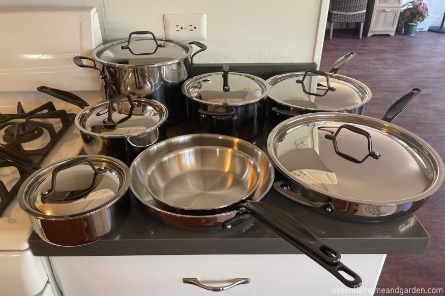 full set of Legend Stainless Steel Copper Core Cookware