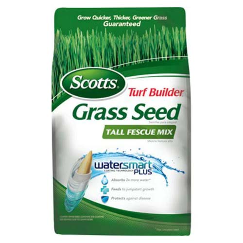 A 7lb bag of Scotts Turf Builder Grass Seed Tall Fescue Mix