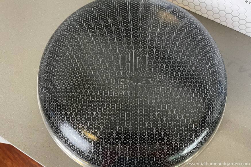 bottom surface of a HexClad pan