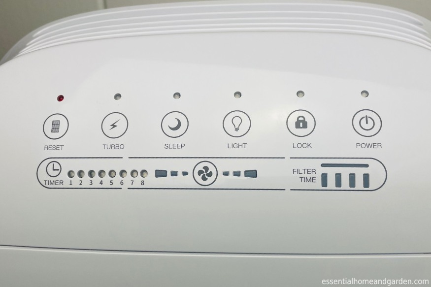 photo showing MSPure MSA3 Air Purifier’s control panel