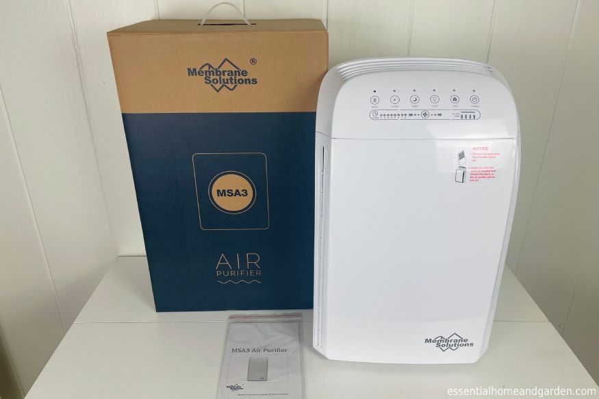 MSPure MSA3 Air Purifier and its packaging