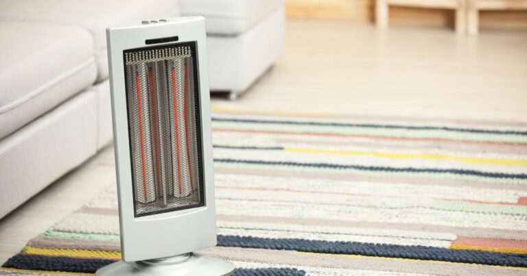 1500w heater on the floor at home