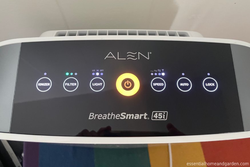 alen breathesmart 45i air purifier control panel