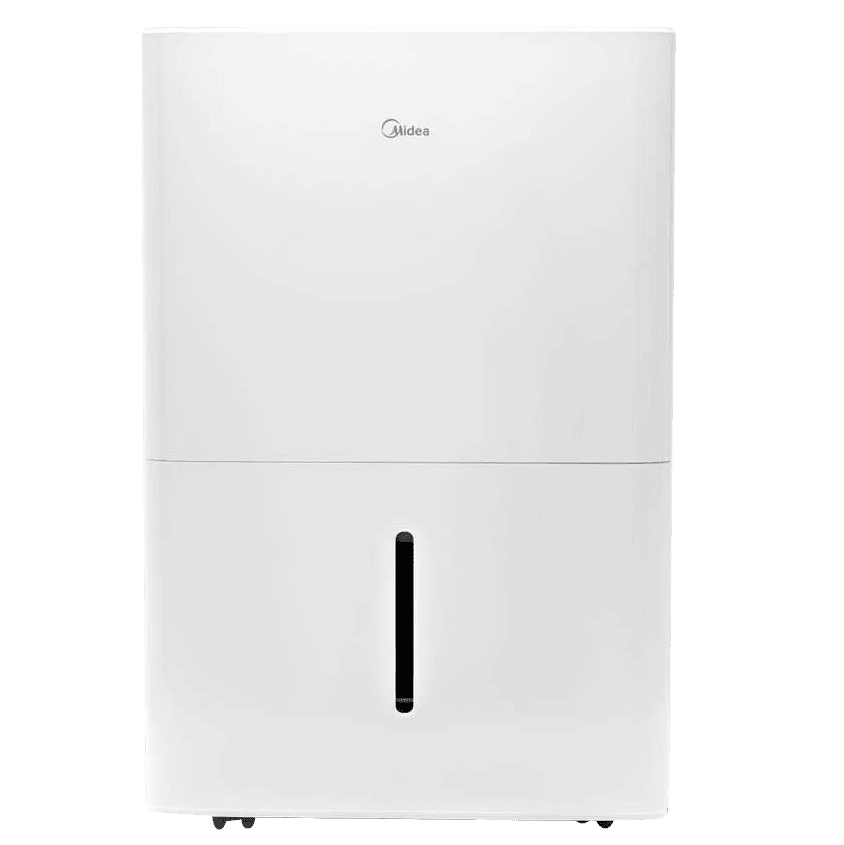 Midea EasyDry 50 pint dehumidifier with front loading water bucket