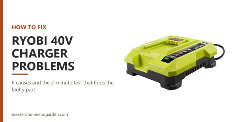RYOBI 40V lithium-ion rapid charger, used to illustrate a guide to 6 common Ryobi 40V charger problems and how to fix them